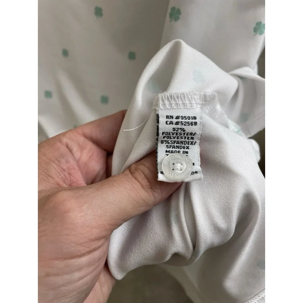 Straight Down Performance Golf Polo Shamrocks Print Men Size Small Duck Hunt - Picture 12 of 12